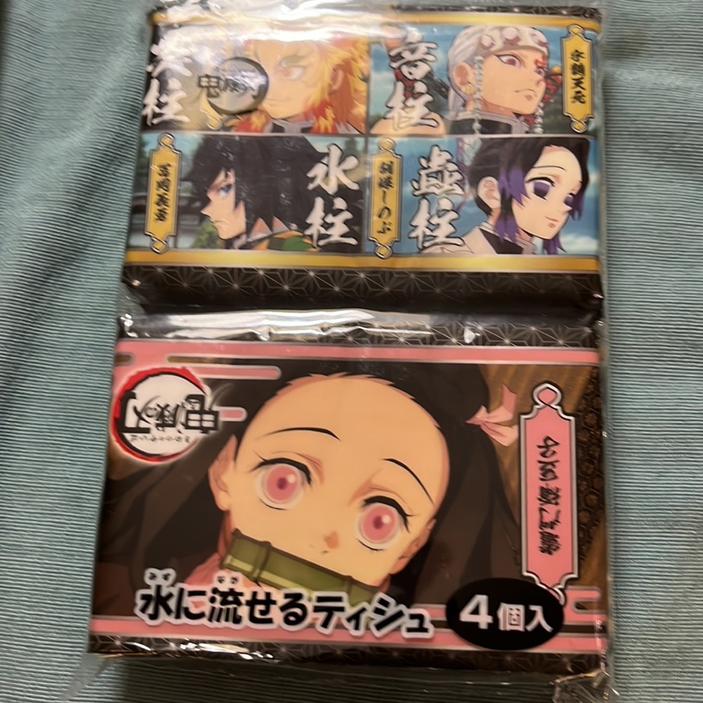 🔥🌟3/$15 New Demon Slayer 4 pack travel tissue pack. Kimetsu no Yaiba - Picture 7 of 9